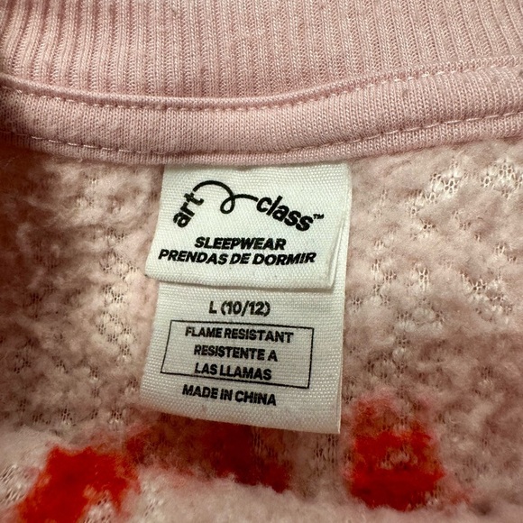 Candy cane Sherpa type Jammie’s, long sleeve, shorts - Picture 2 of 3